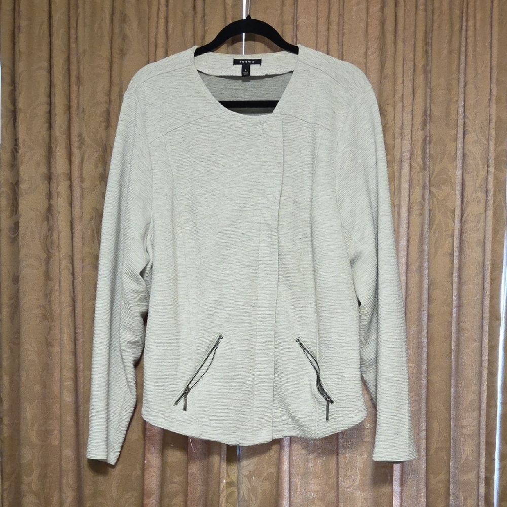 Torrid Heather Gray Moto Jacket